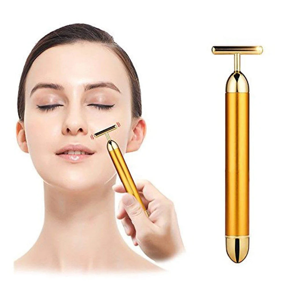 24K Gold Electric Facial Massage Roller